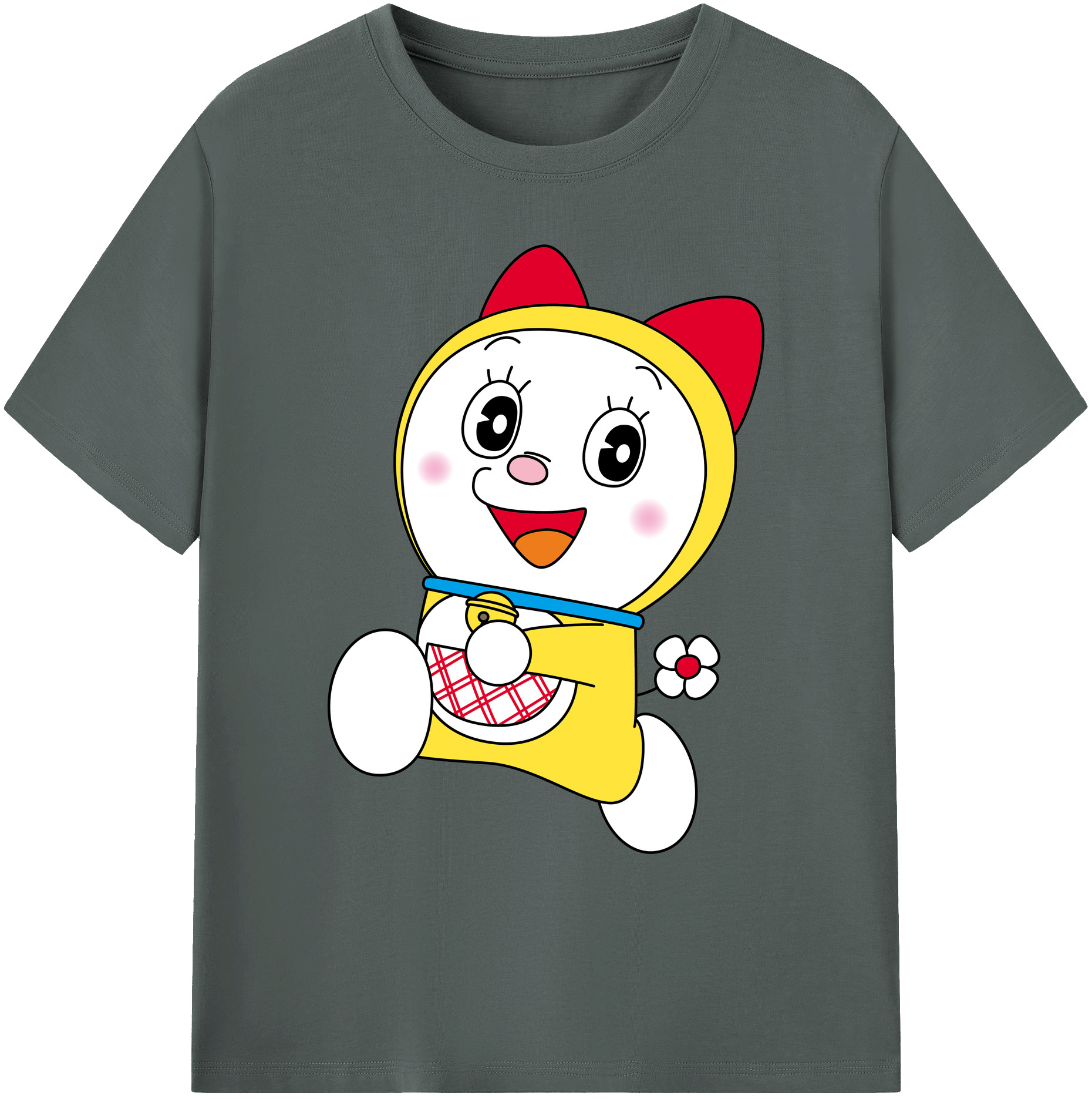 （画像用） ドラえもん ドラミ Doraemon Dorami 綿100％ メンズ半袖Tシャツ｜肌触りやわらか＆通気性